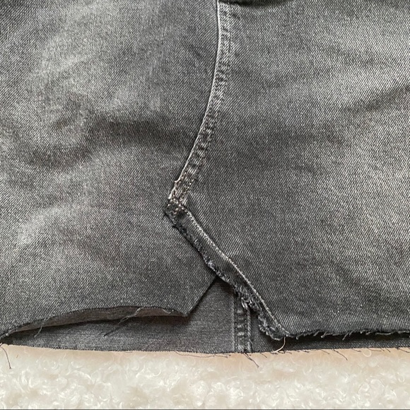 Free People Washed Black Denim Skirt 29 - Picture 2 of 4